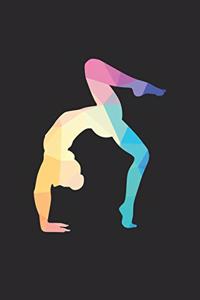 Gymnastics Training Journal - Gift for Gymnast - Low Poly Gymnastics Notebook - Gymnastics Diary