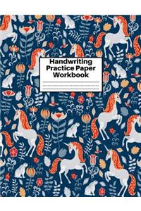 Handwriting Practice Paper Workbook