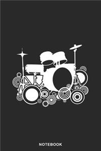 Drumset Instrument Art Graphic Notebook