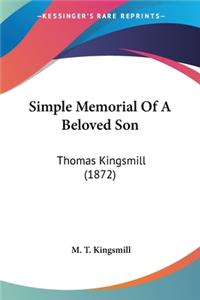 Simple Memorial Of A Beloved Son