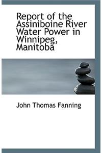 Report of the Assiniboine River Water Power in Winnipeg, Manitoba