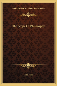 The Scope Of Philosophy