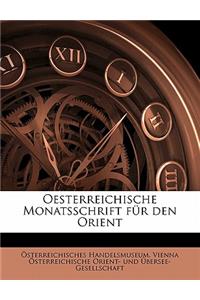 Oesterreichische Monatsschrift Fur Den Orient