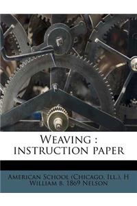 Weaving: Instruction Paper