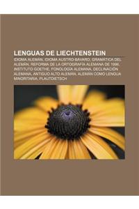 Lenguas de Liechtenstein: Idioma Aleman, Idioma Austro-Bavaro, Gramatica del Aleman, Reforma de La Ortografia Alemana de 1996, Instituto Goethe