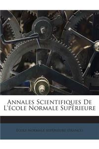 Annales Scientifiques De L'école Normale Supérieure