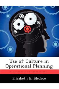 Use of Culture in Operational Planning