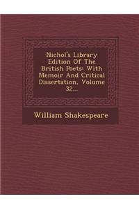 Nichol's Library Edition of the British Poets