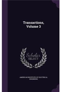 Transactions, Volume 3