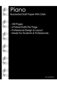 Piano - Bracketed Staff Paper with Clefs