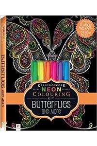 Neon Colouring Kit with 6 highlighters: Butterflies