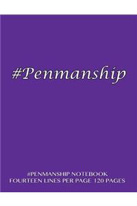 #Penmanship Notebook - fourteen lines per page, 120 pages