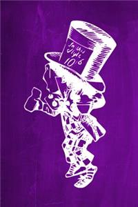 Alice in Wonderland Chalkboard Journal - Mad Hatter (Purple)