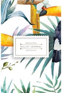 Bullet Journal Beyond the Soul: Tropical Bird Journal - 130 Dot Grid Pages - High Inspiring Creative Design Idea