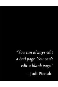 You can always edit a bad page. You can't edit a blank page