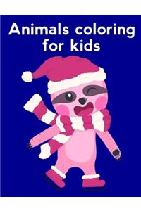 Animals Coloring For Kids: Cute Chirstmas Animals, Funny Activity for Kids's Creativity