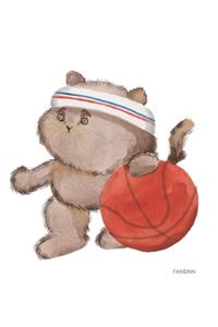 Funny Basketball Cat Notebook