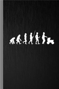 Evolution Of Man Strolling A Baby