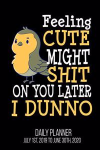 Feeling Cute Might Shit On You Later I Dunno Daily Planner July 1st, 2019 To June 30th, 2020