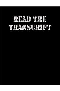 Read The Transcript