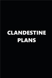 2020 Weekly Planner Funny Humorous Clandestine Plans 134 Pages