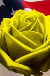 2020 Weekly Planner Yellow Rose USA Flag Background Patriotic 134 Pages