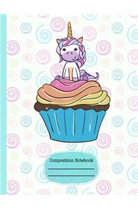 Unicorn Cupcake Whimsical Composition Notebook