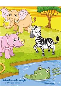 Animales de la Jungla libro para colorear 2