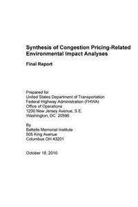 Synthesis of Congestion Pricing-Related Environmental Impact Analyses: Final Report