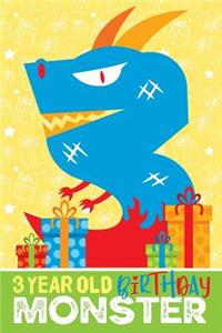 3 Year Old Birthday Monster
