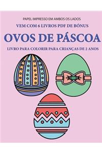 Livro para colorir para crianças de 2 anos (Ovos de Páscoa)