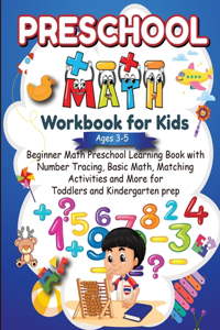 Preschool Math Workbook for Kids Ages 3-5