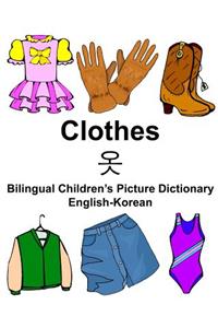 English-Korean Clothes Bilingual Children's Picture Dictionary