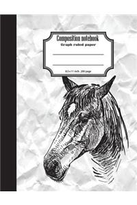 Composition notebook graph ruled paper 8.5 x 11