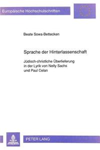 Sprache Der Hinterlassenschaft