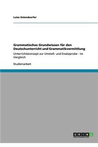 Grammatisches Grundwissen für den Deutschunterricht und Grammatikvermittlung
