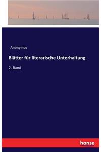 Blätter für literarische Unterhaltung