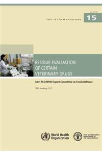 Residue evaluation of certain veterinary drugs