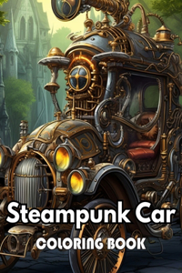 Steampunk Car Coloring Book