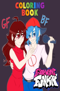 Friday Night Funkin Coloring Book GF BF