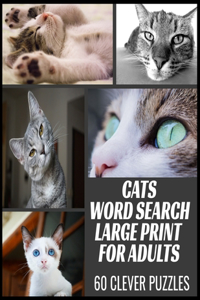 Cats Word Search Large Print for Adults