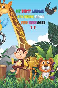 my first animal coloring book for kids ages 3-8