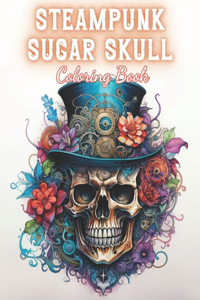 Steampunk Sugar Skull Coloring Book