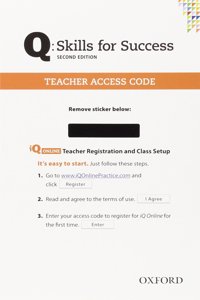 Q Skills for Success Teacher Online Practice Access Code Card
