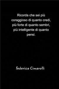 Ricorda che sei più coraggioso di quanto credi, più forte di quanto sembri, più intelligente di quanto pensi.