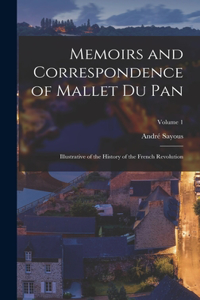 Memoirs and Correspondence of Mallet Du Pan