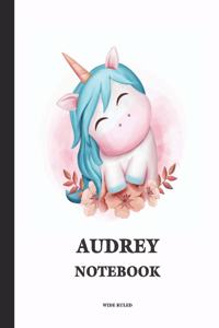 Ellie Wide Ruled Notebook: Cute Unicorn Personalized Blank Wide Ruled Lined School Notebook / Journal for Girls & Women. School Supplies Birthday & Christmas Gift Writing Stor