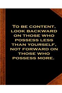 Ben Franklin Quote Content Look Backward Vintage Style School Composition Book