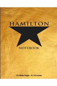 Hamilton Notebook 110 White Pages 8x10 inches