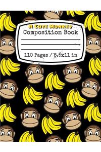 A Cute Monkey Composition Book